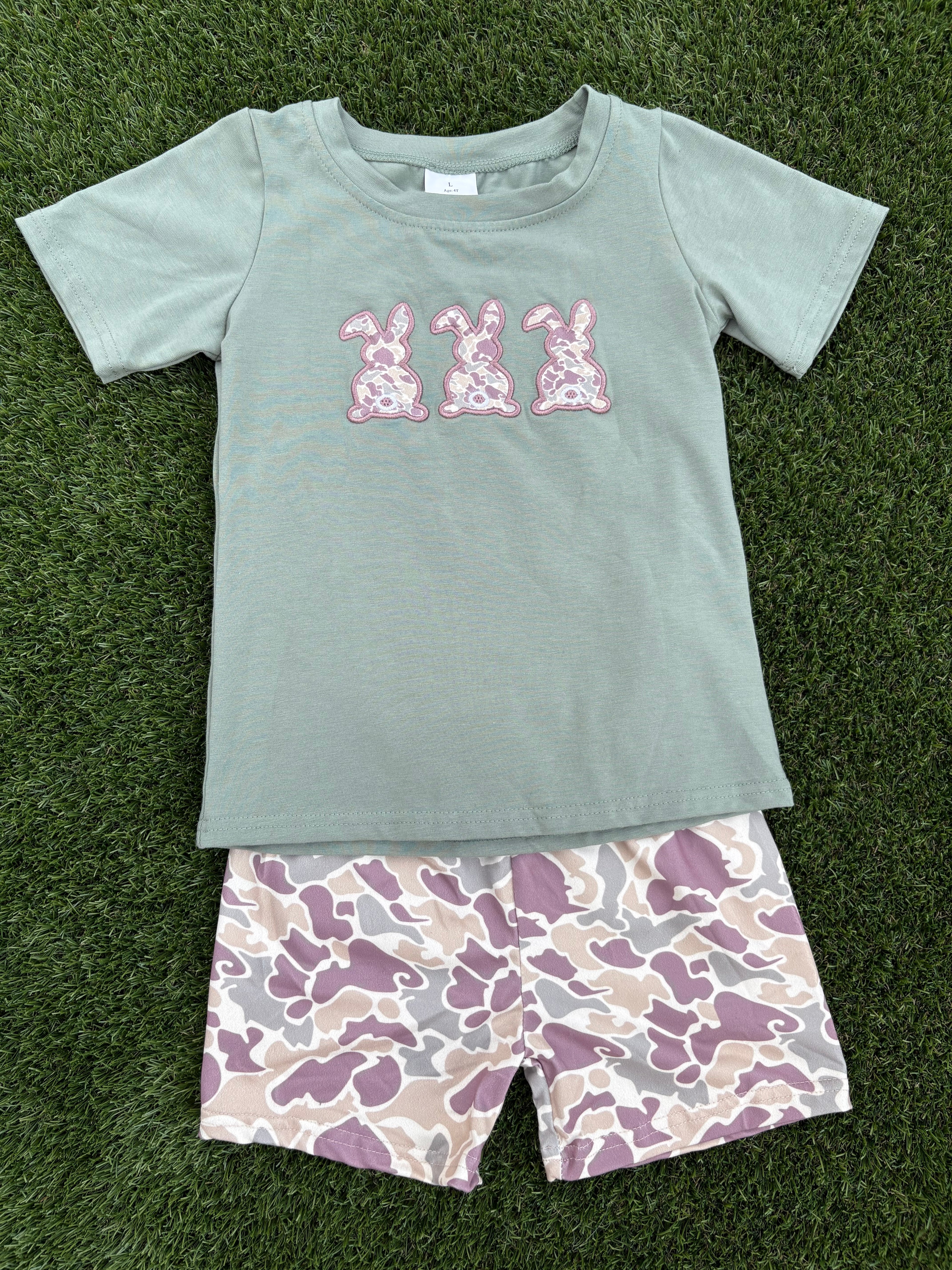 Boy's Camo Easter Bunny Set