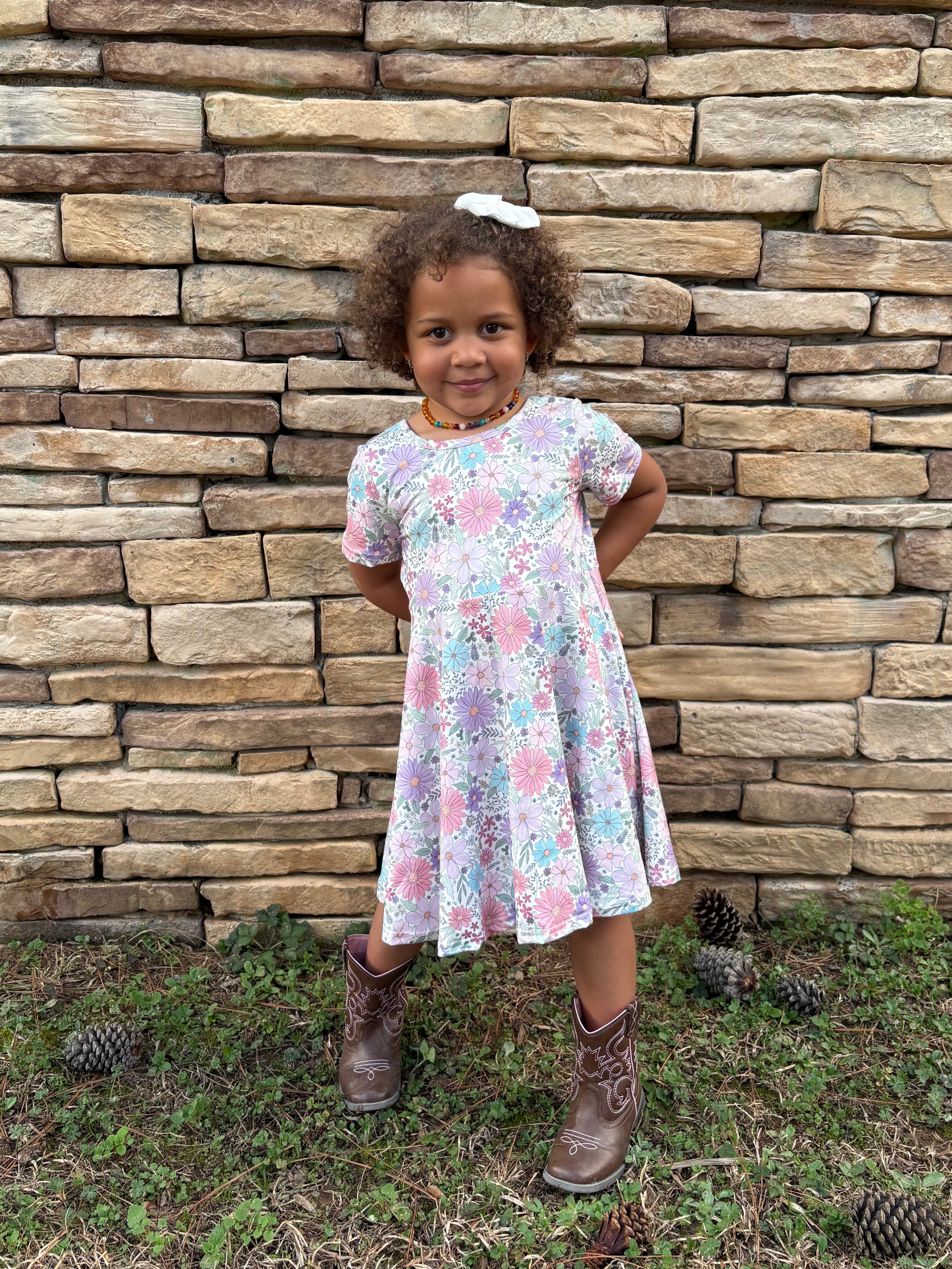 Girl's Floral Spring Dress