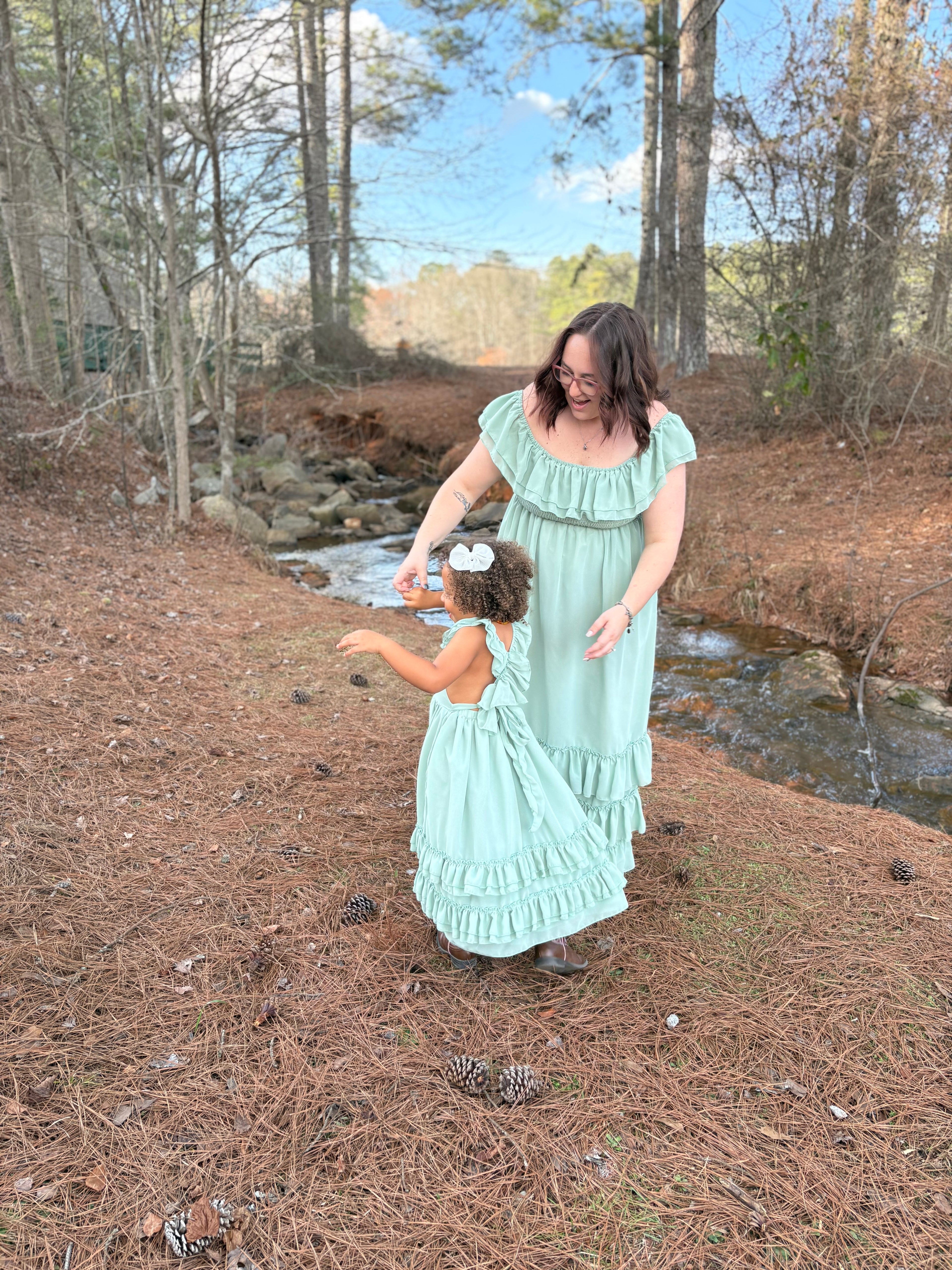 Sage Mommy & Me Maxi Dress