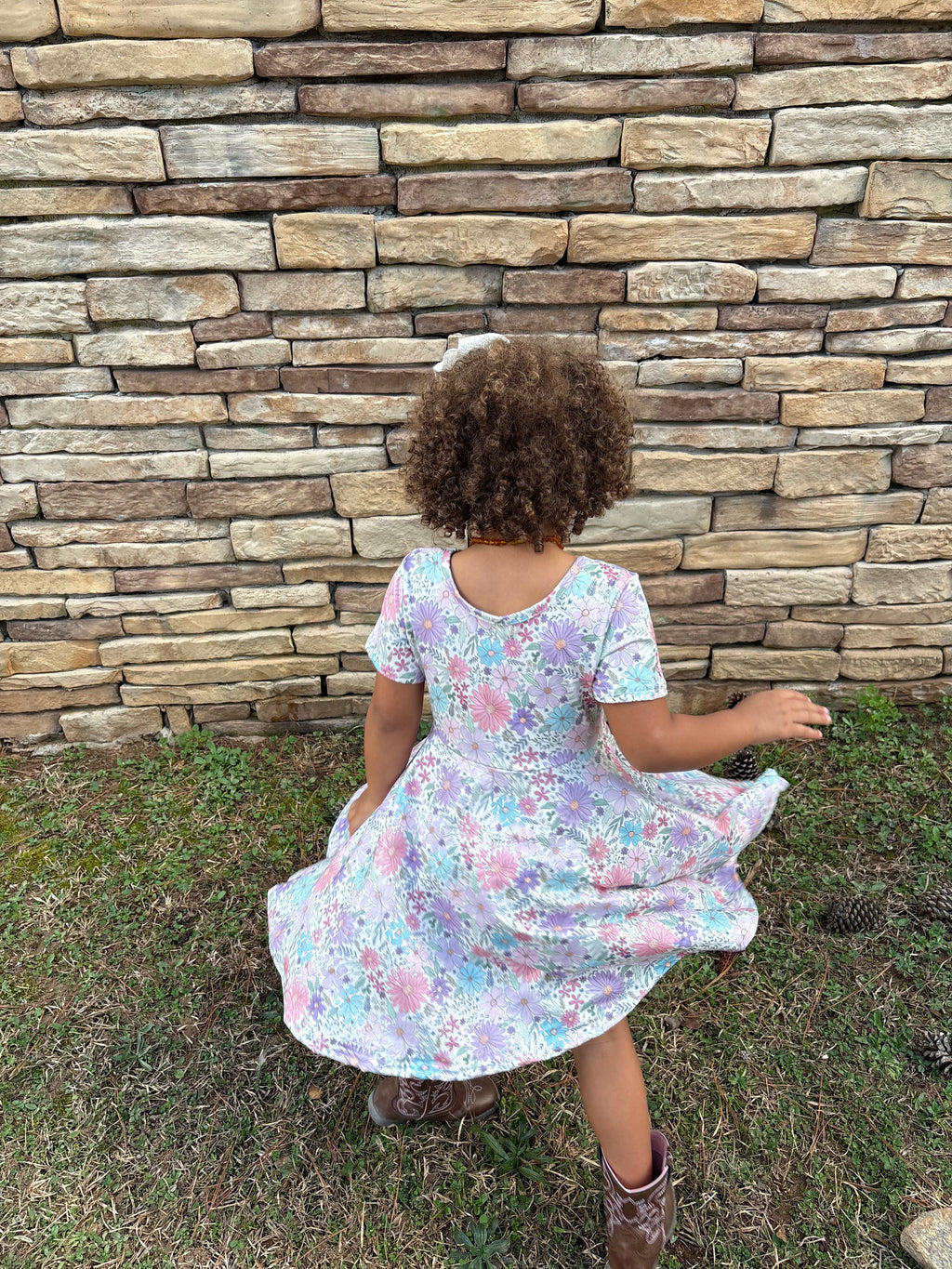 Girl's Floral Spring Dress