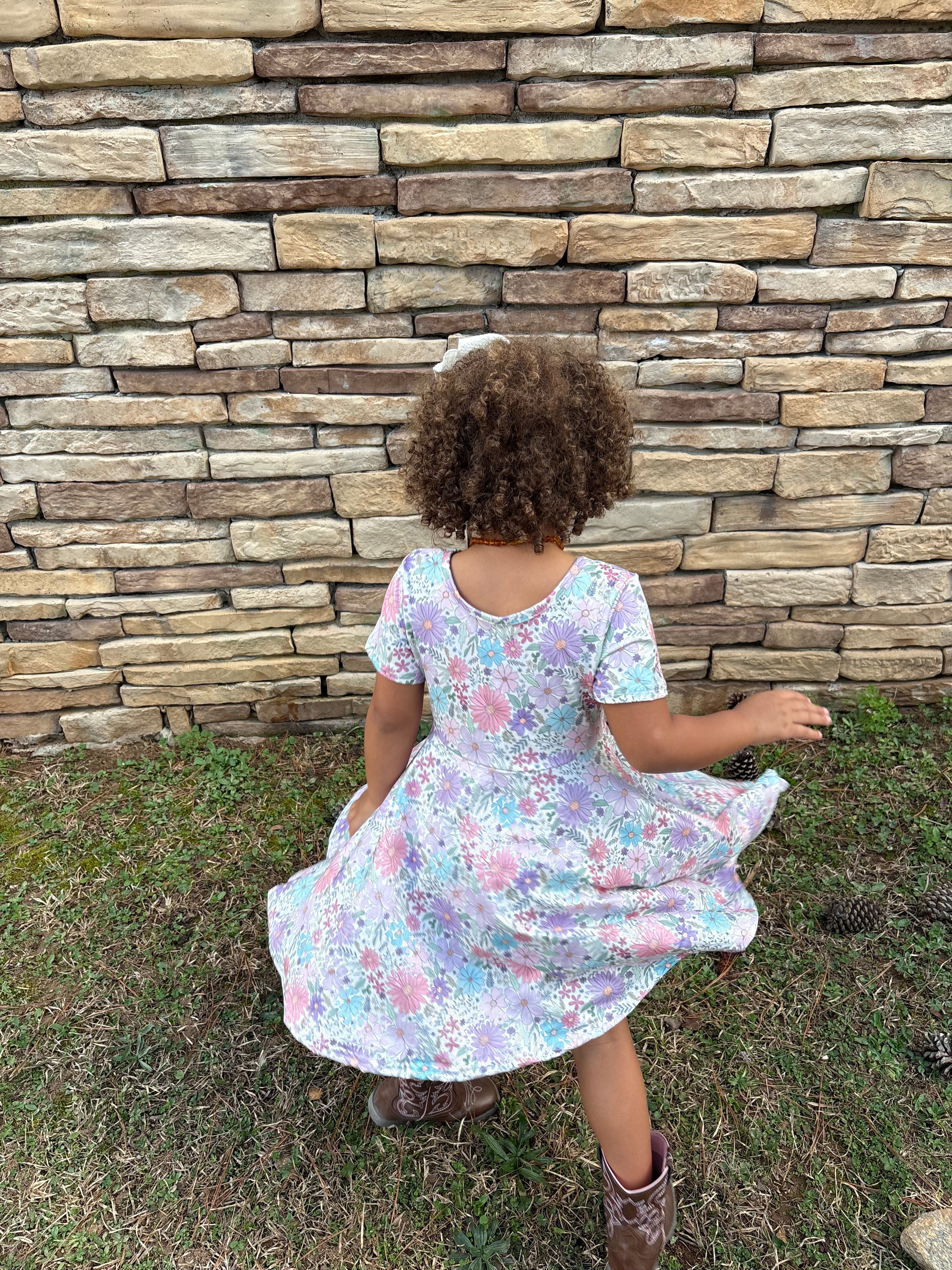 Girl's Floral Spring Dress
