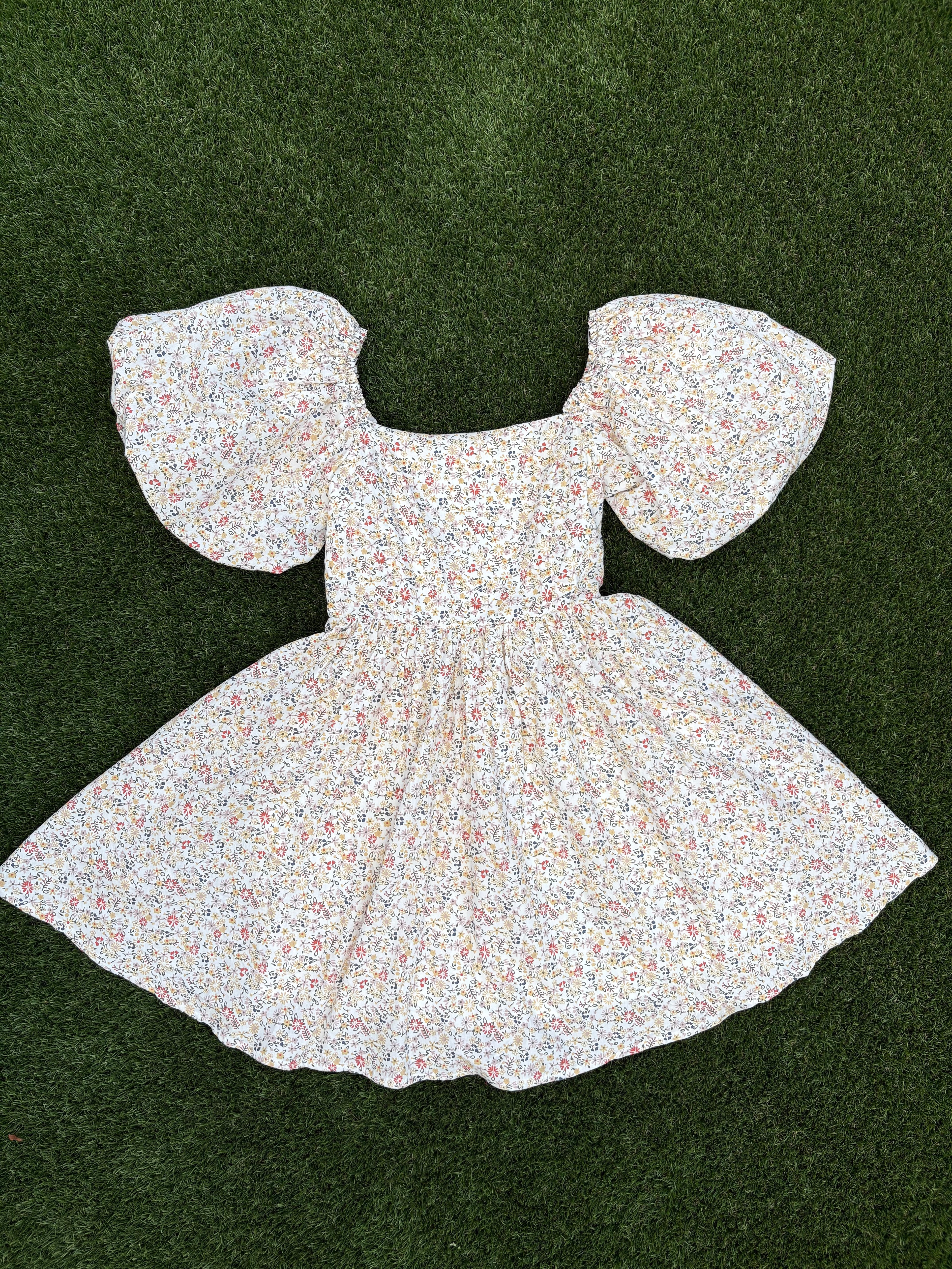 Women's Ivory Floral Dress