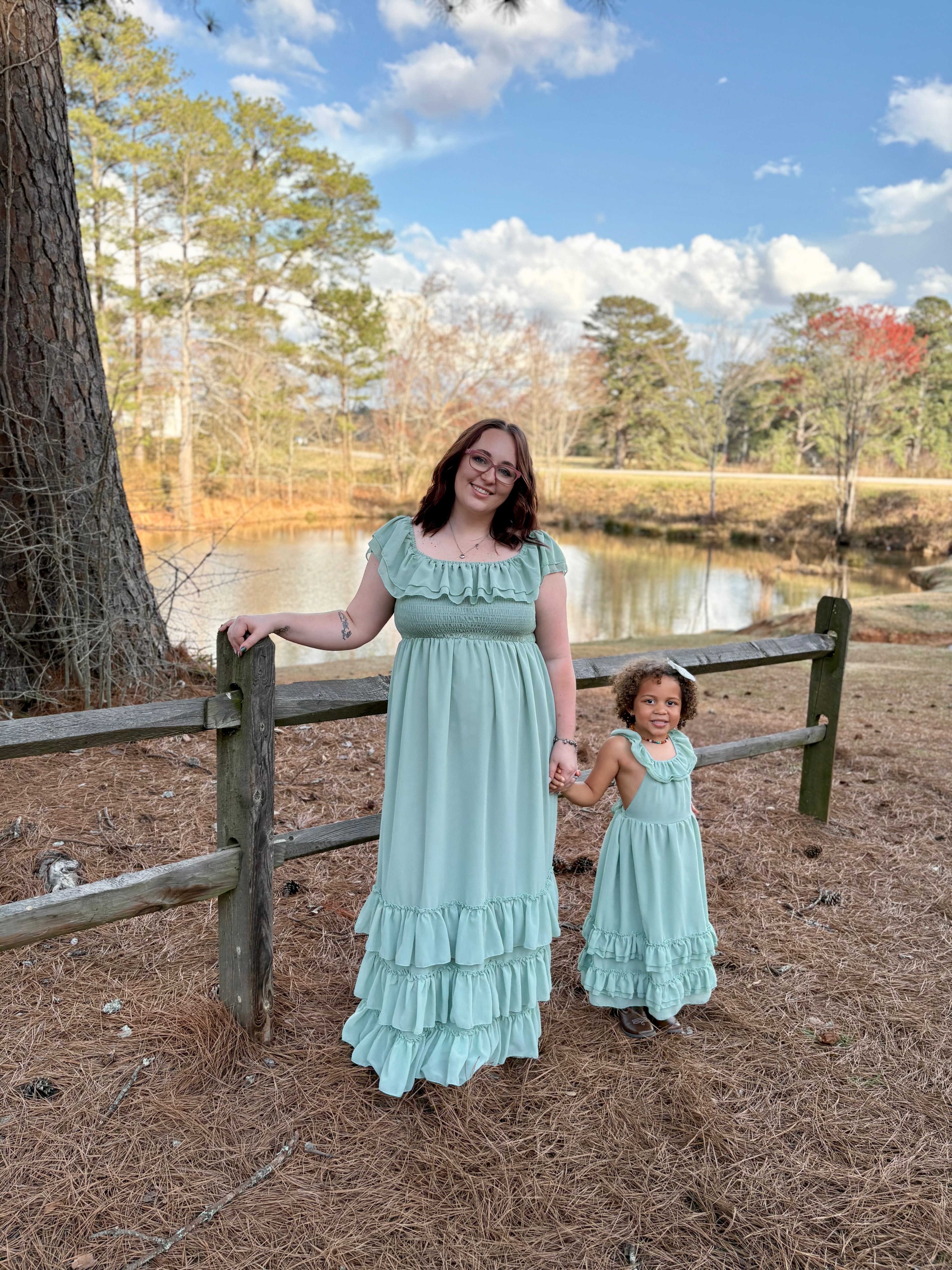Sage Mommy & Me Maxi Dress