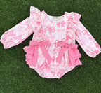 Girl's Pink Bow Ruffle Butt