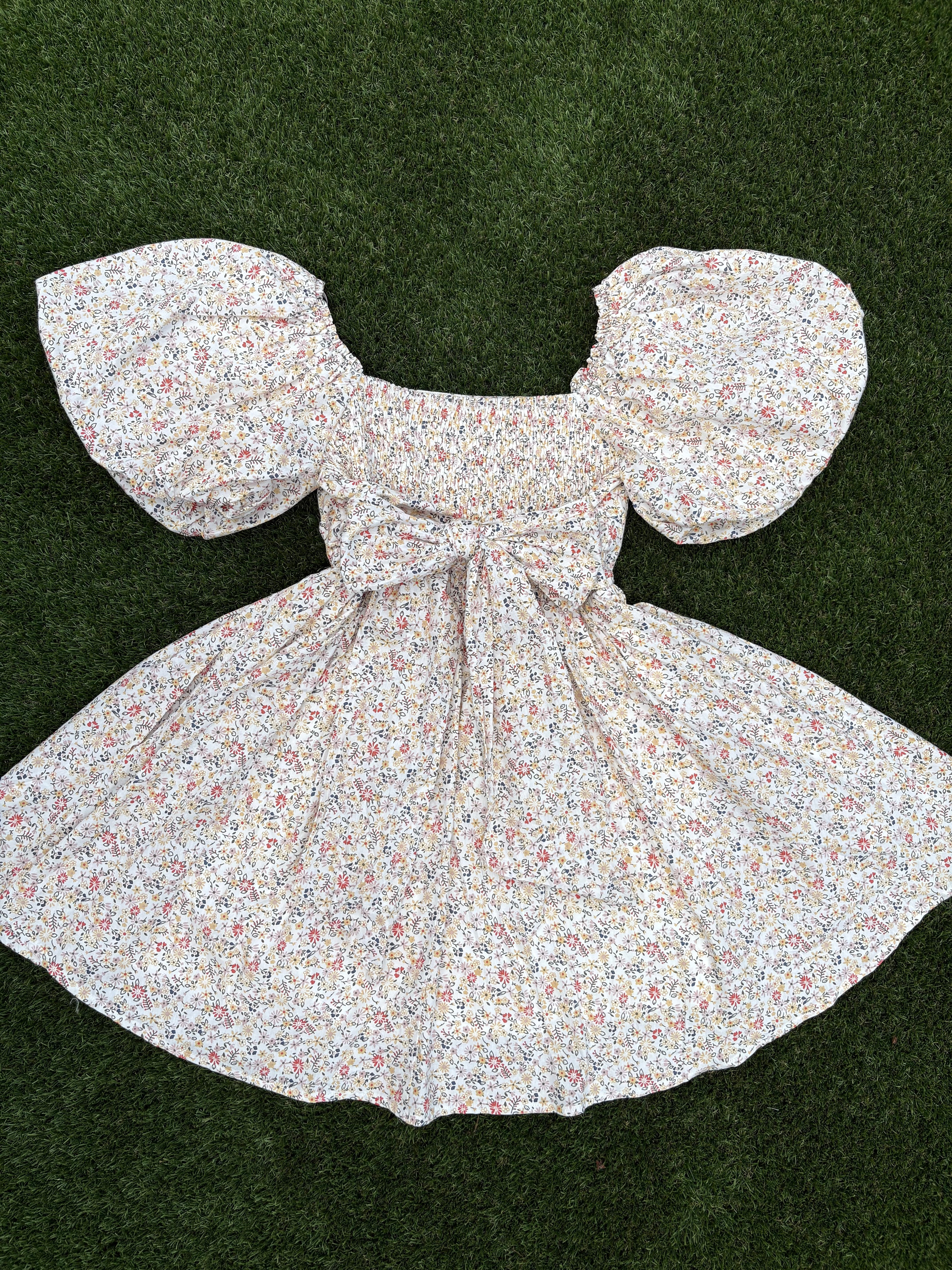 Women's Ivory Floral Dress
