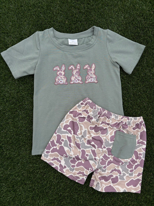 Boy's Camo Easter Bunny Set