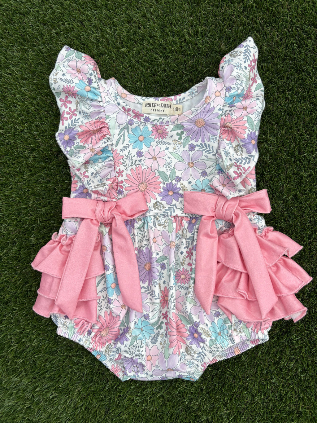 Girl's Floral Ruffle Butt