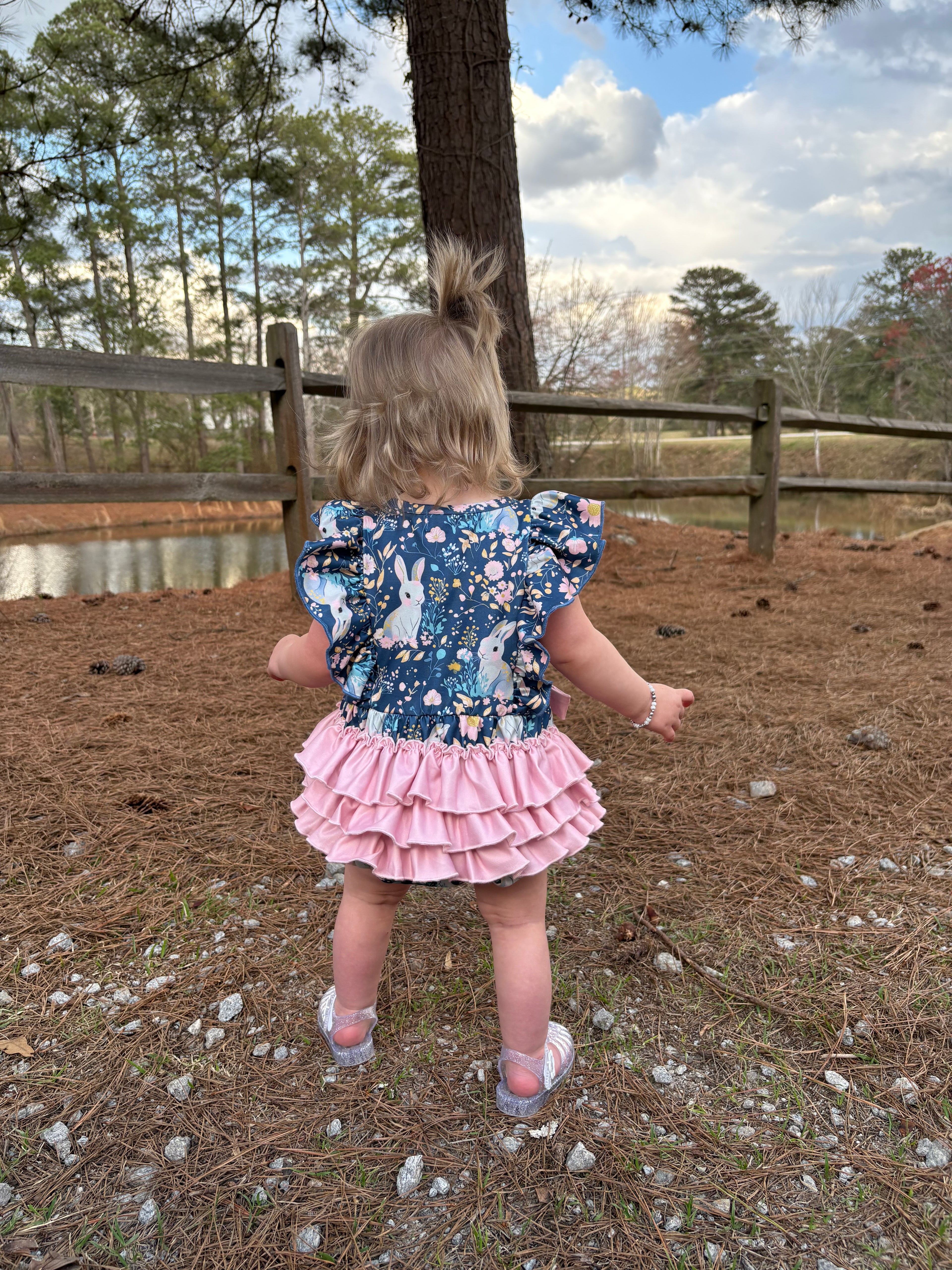 Girl's Easter Ruffle Butt