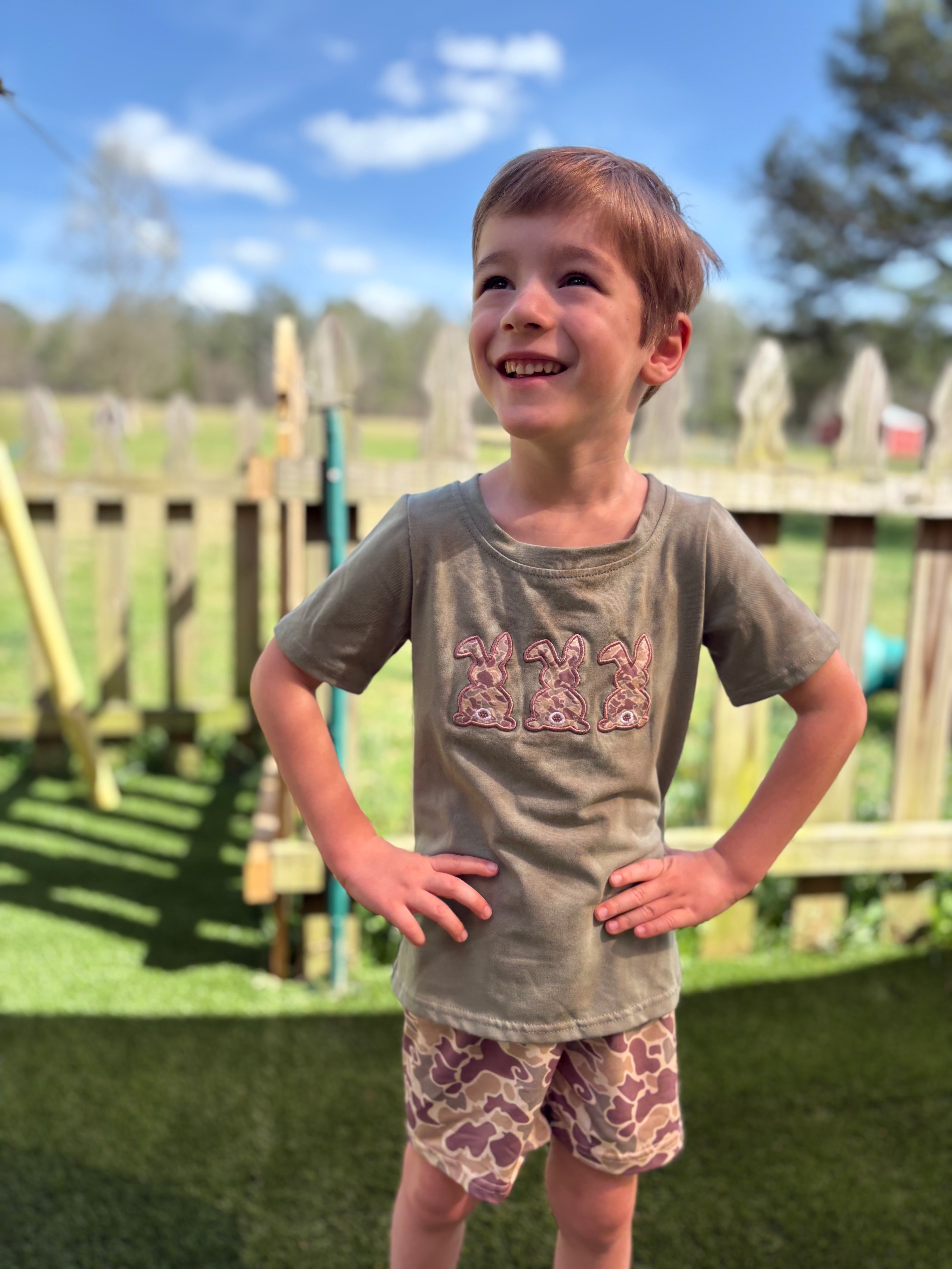 Boy's Camo Easter Bunny Set